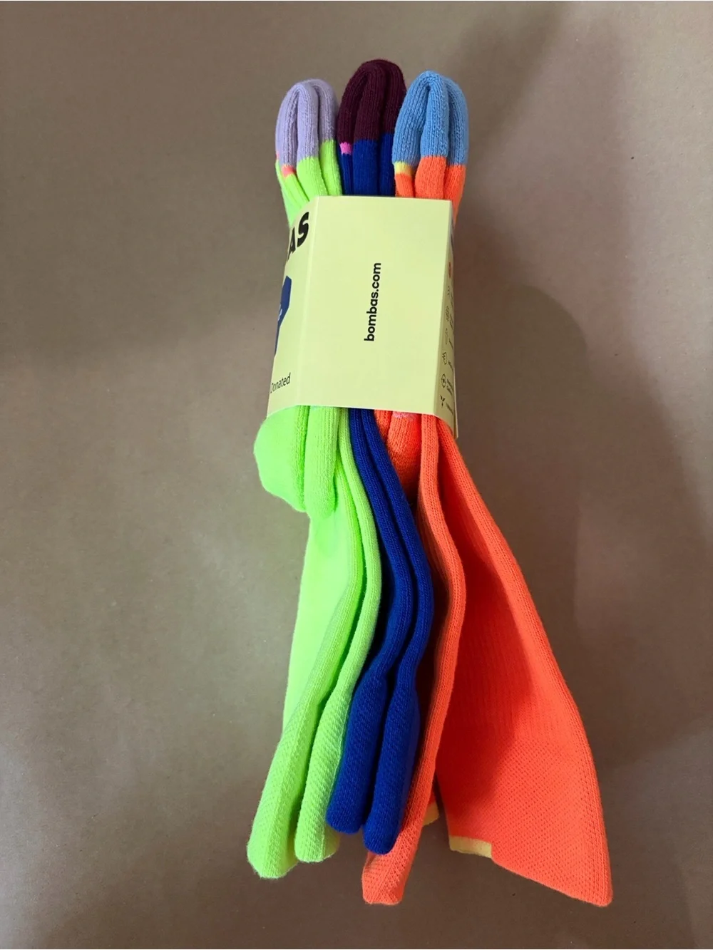 Bombas Youth Neon Athletic Socks with Accent Colors
